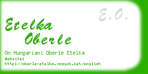 etelka oberle business card